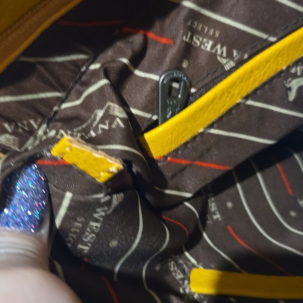 Yellow and Blue Studded Women's Bag, EUC - Picture 13 of 14